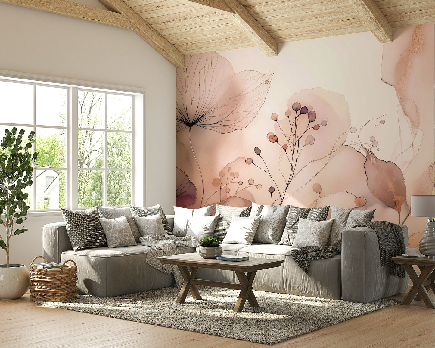 Serene flower scene with friendly petals

