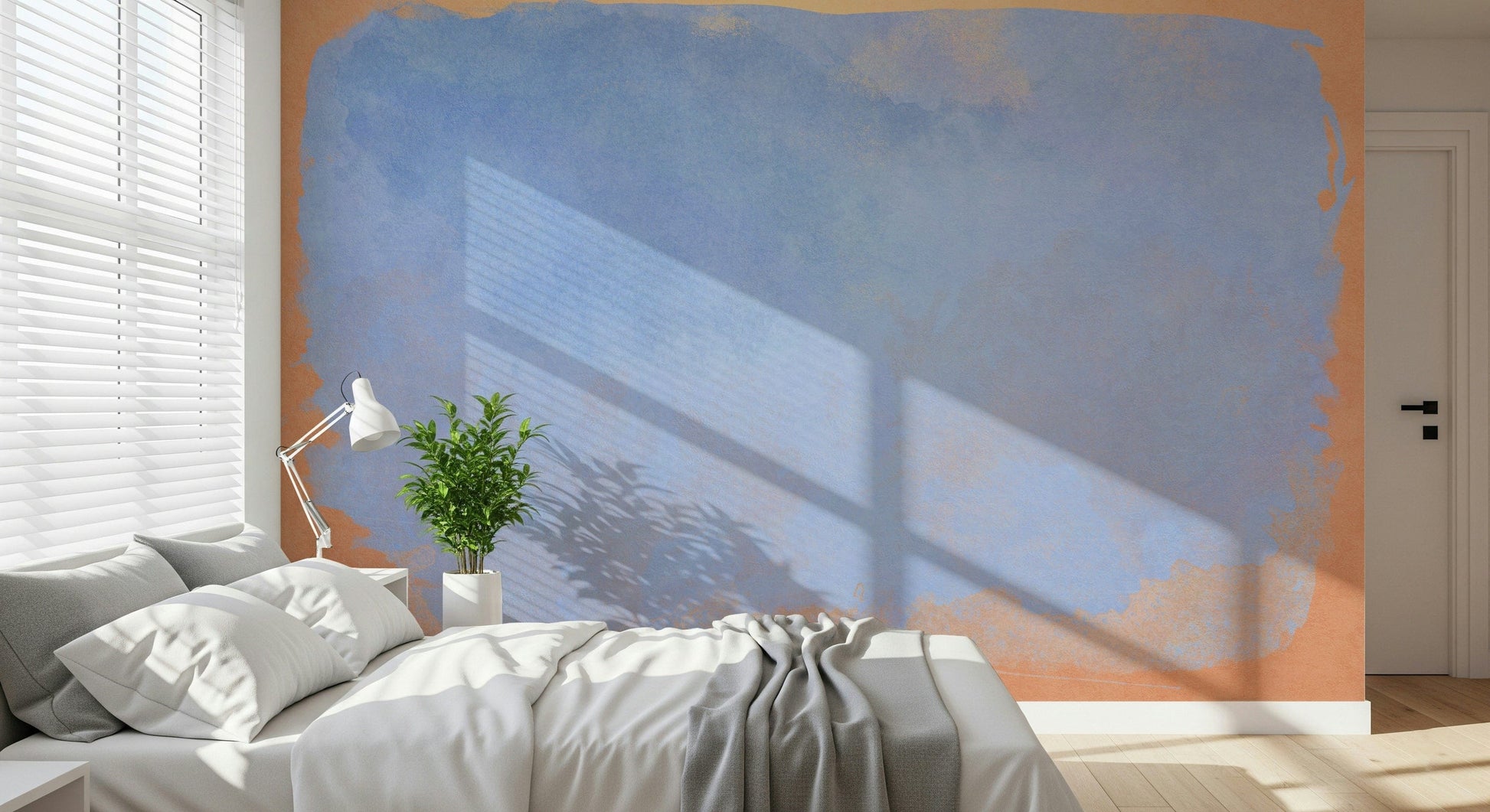 A serene modern landscape wall mural for your decor.