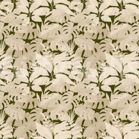 Rustic botanical wallpaper with layered monstera leaf pattern