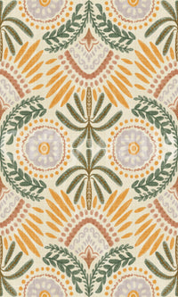 Soft and calming botanical tapestry wallpaper decor

