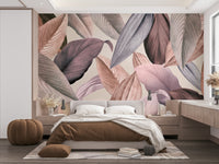 Refreshing botanical mural for living spaces

