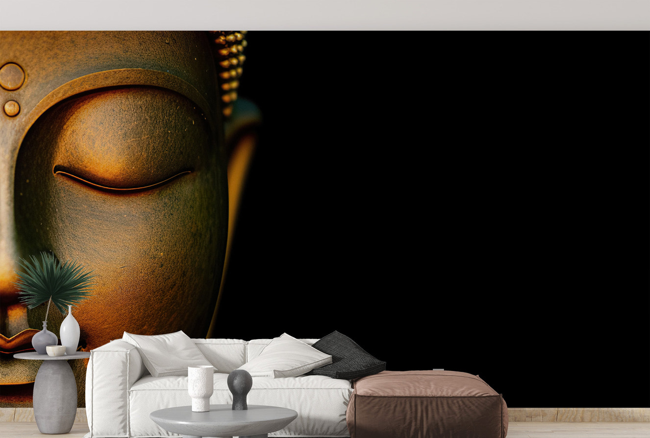 Peaceful Buddha Wall Mural Design
