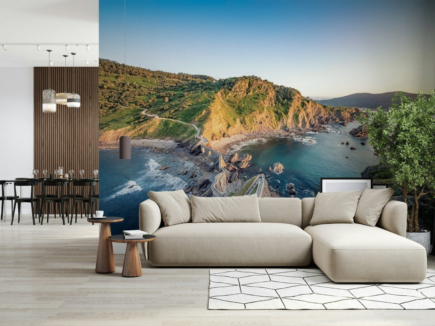 Serene Coastline Path wallpaper ocean waves nature