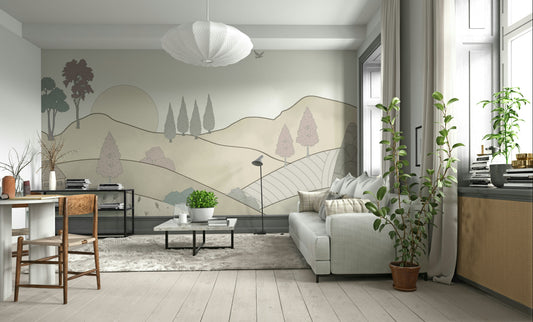Serene Countryside Dreamscape Wallpaper