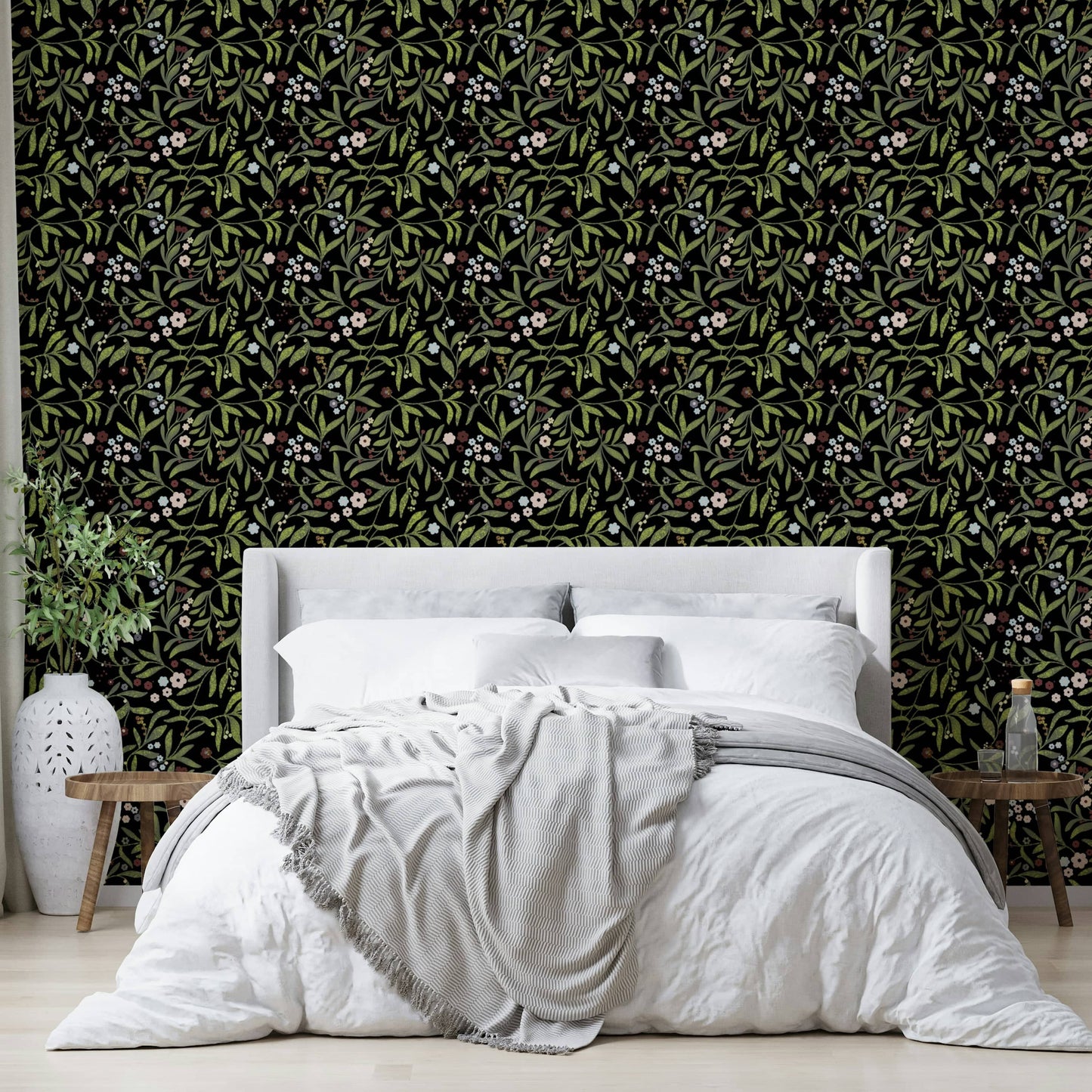 An artistic nature inspired mural for home decor.

