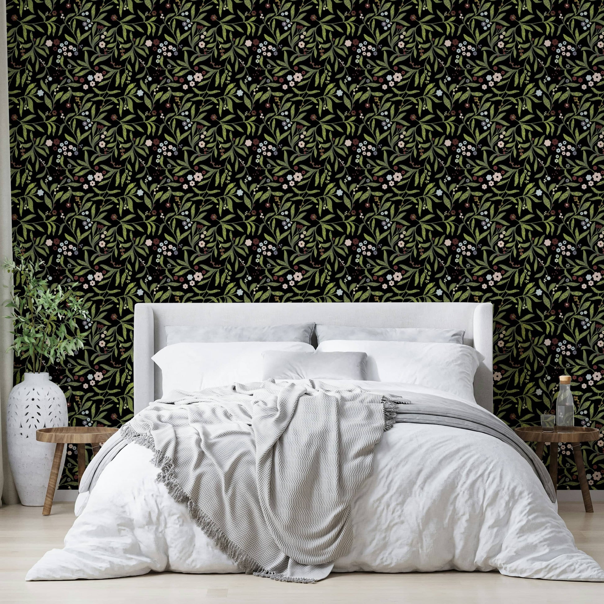An artistic nature inspired mural for home decor.

