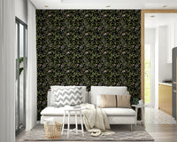 A beautiful modern art wall mural of delicate flowers.

