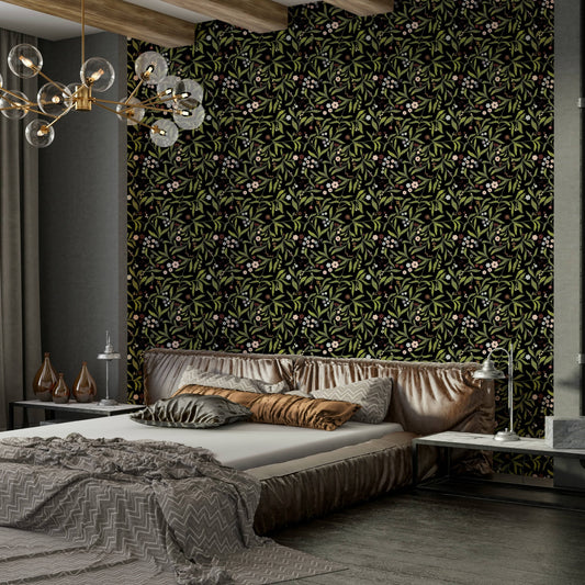 A classic floral wallpaper for walls with a calming theme.

