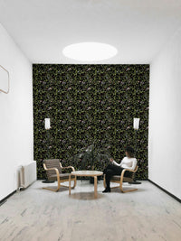 A contemplative floral pattern wallpaper mural for a feature wall.

