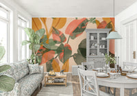 A beautiful serene foliage wallpaper mural for a modern home.

