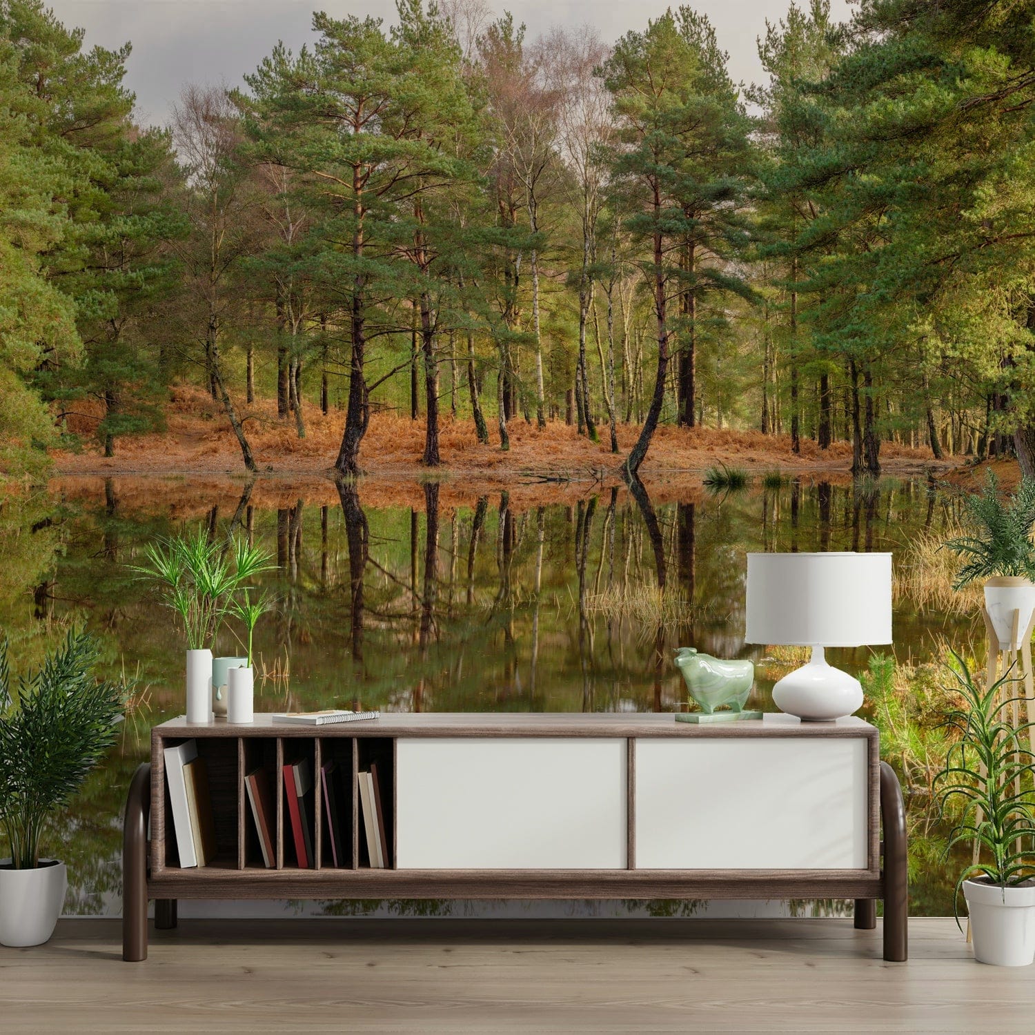 A calm and serene wall covering.

