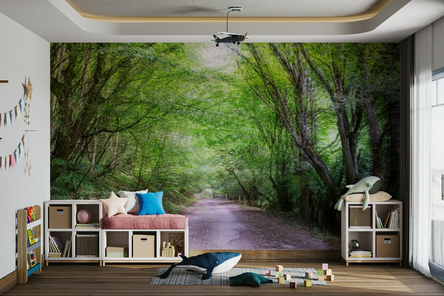 Restful outdoor mural for walls
