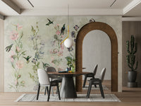 Gentle foliage wallpaper design

