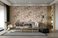 Serene floral wallpaper bringing nature’s calm indoors

