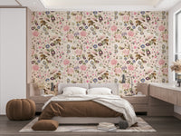 Calming, nature-inspired wallpaper for peaceful room decor

