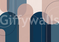 Soft color geometric mural for peaceful decor

