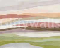 Modern wall mural with soothing horizontal layers

