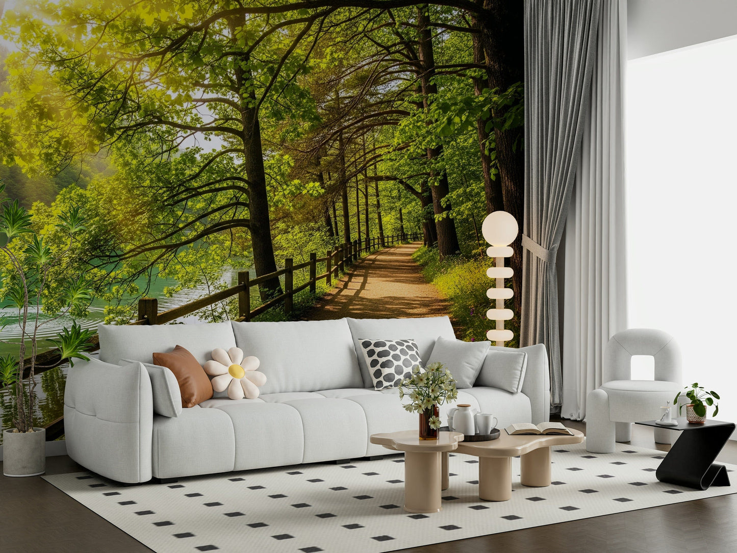 Lake Path Serenity Wall Mural