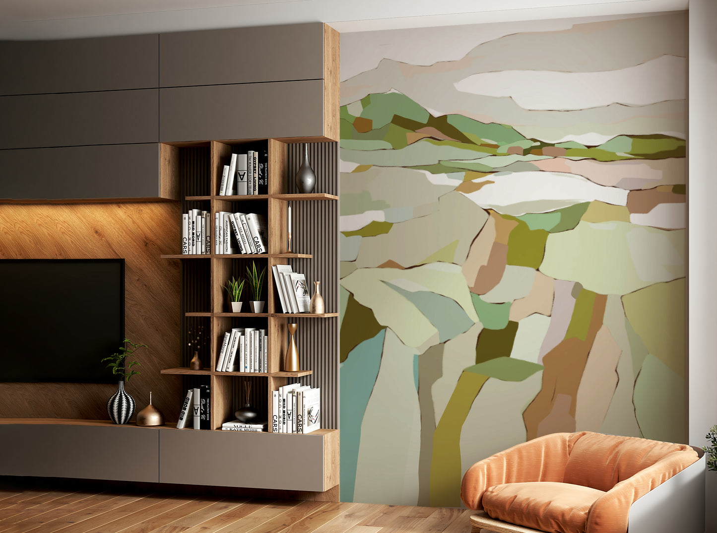 Living room peaceful wallpaper

