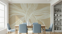Wall art Flowing Lines subtle texture overlapping white fibers appearance