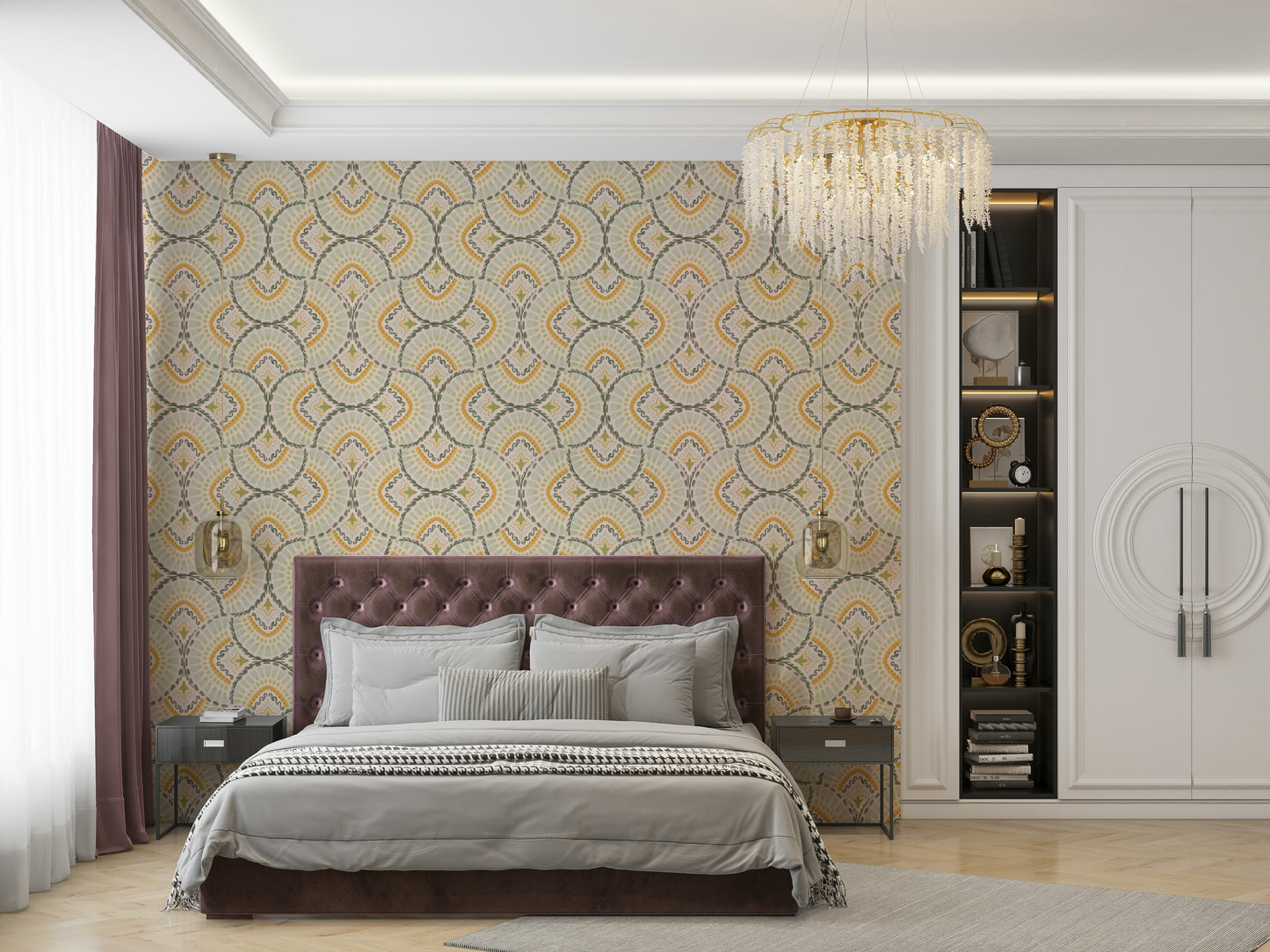 Beautiful mandala wallpaper for a calming interior look

