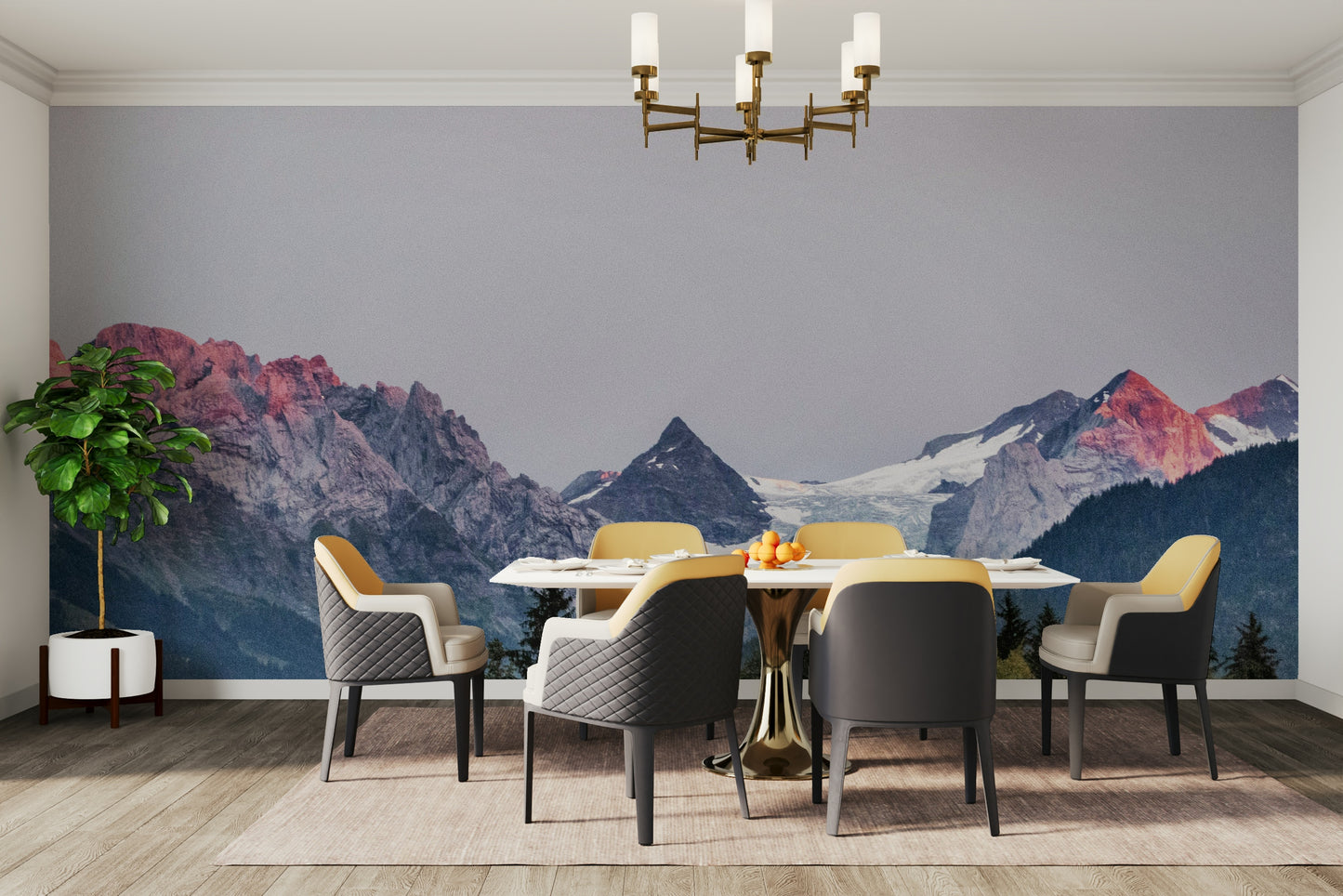 Serene Mountain Majesty Wall Mural