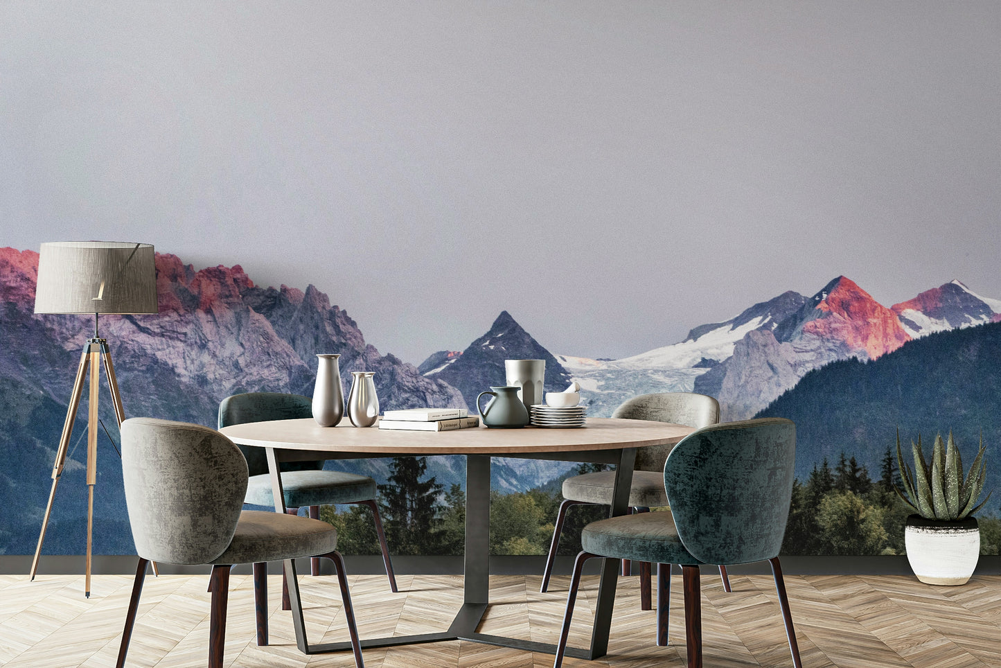 Serene Mountain Majesty Wall Mural