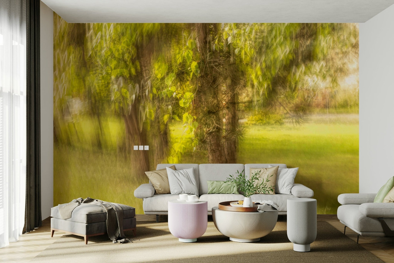 The overall effect is out-of-focus, similar to bokeh in photography.

