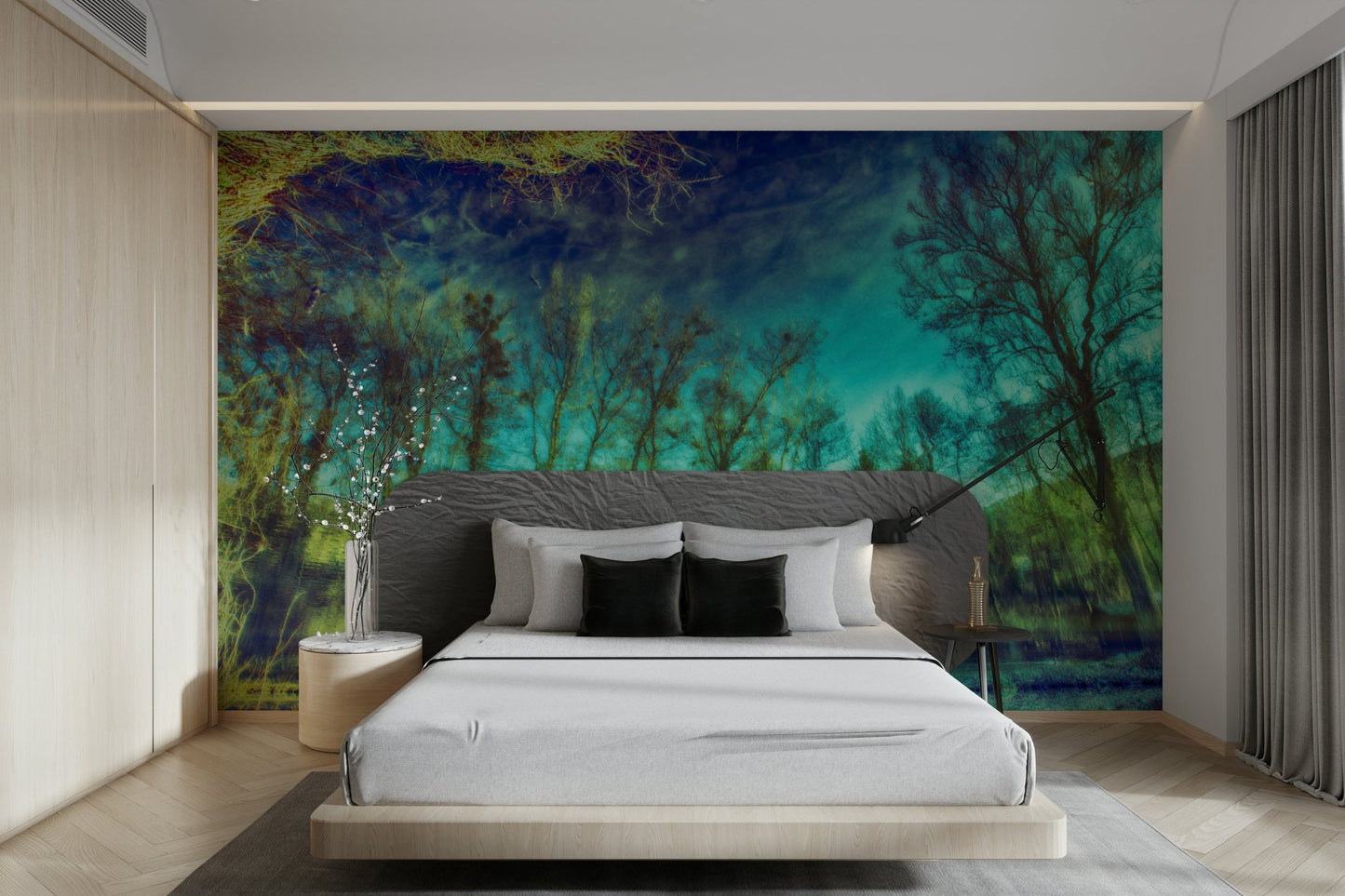Subtle abstract landscape mural
