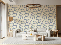 River Rocks wallpaper, aesthetic stone pattern wall covering, serenity.