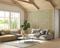 Soft botanical sage wallpaper for modern rooms

