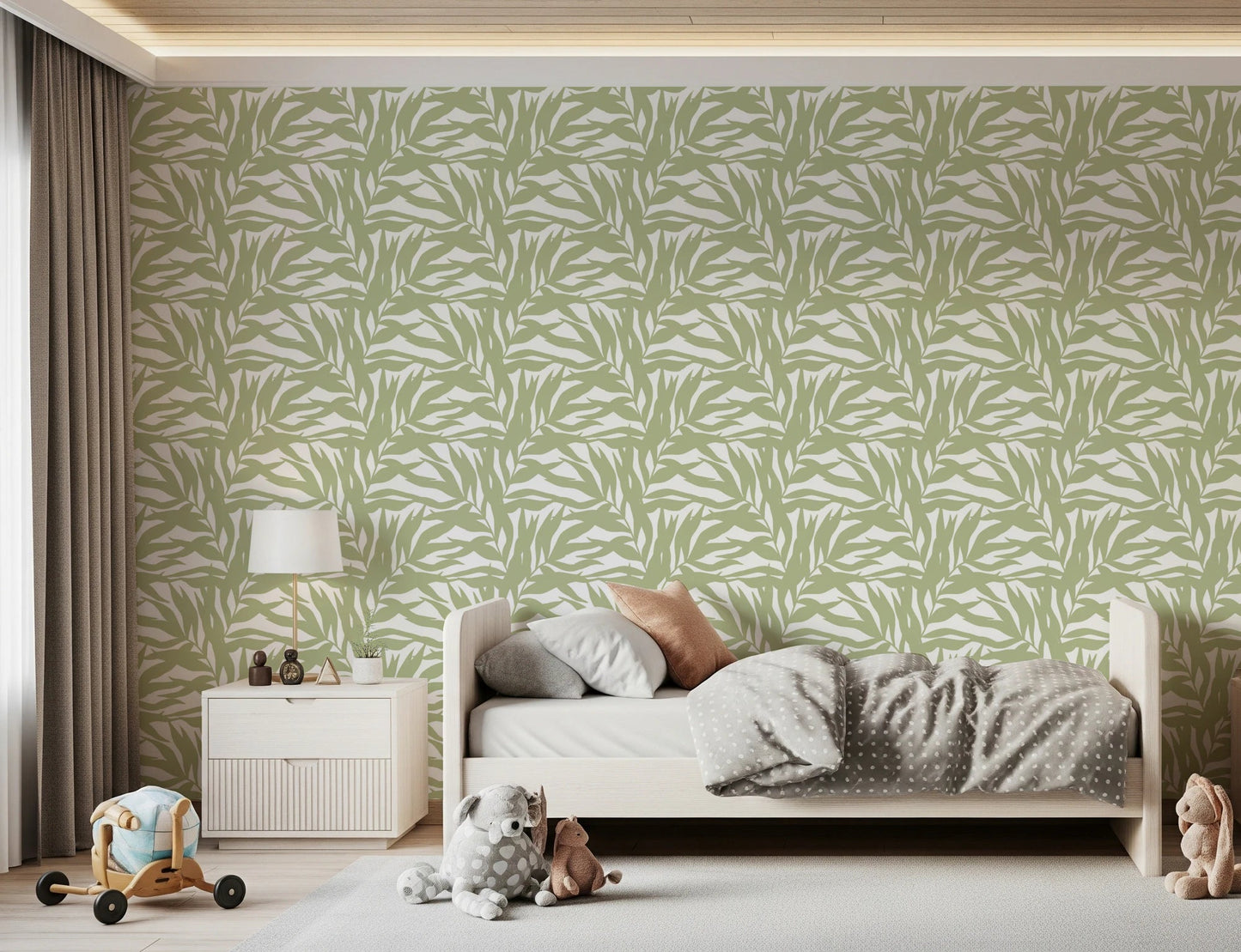 Serene Sage Canopy Leaves Wallpaper⁠
