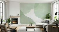 Serene Sage Curves Wall Mural - 2861710