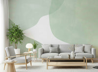 Serene Sage Curves Wall Mural - 2861710