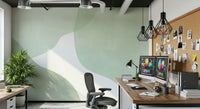 Serene Sage Curves Wall Mural - 2861710