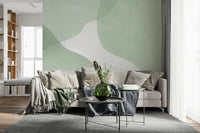Serene Sage Curves Wall Mural - 2861710
