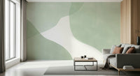 Serene Sage Curves Wall Mural - 2861710