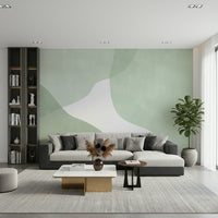 Serene Sage Curves Wall Mural - 2861710