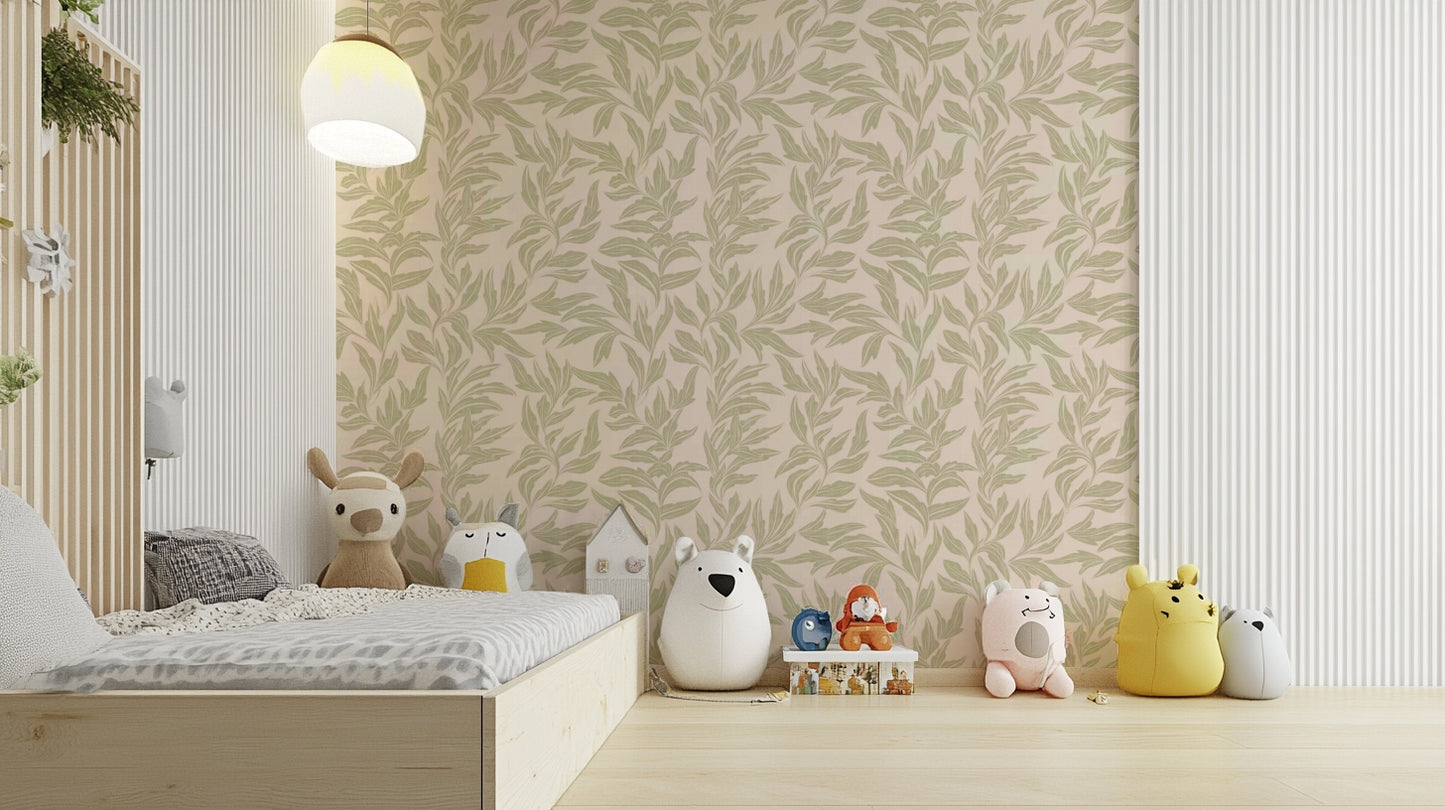 Sage-toned botanical design for calming spaces

