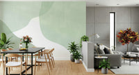 A contemplative gentle design wallpaper mural for a feature wall.