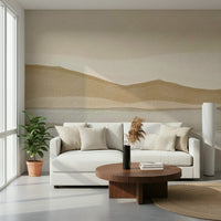 Intricate abstract mountain Serene Sandscape repeat wallpaper motif.