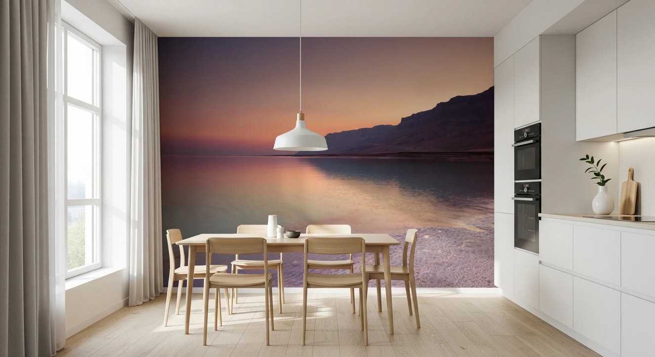 Serene Sunset Shoreline Wall Mural