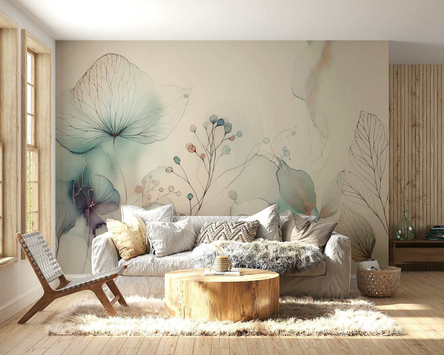 Mural wallpaper of a serenity blossom dream design

