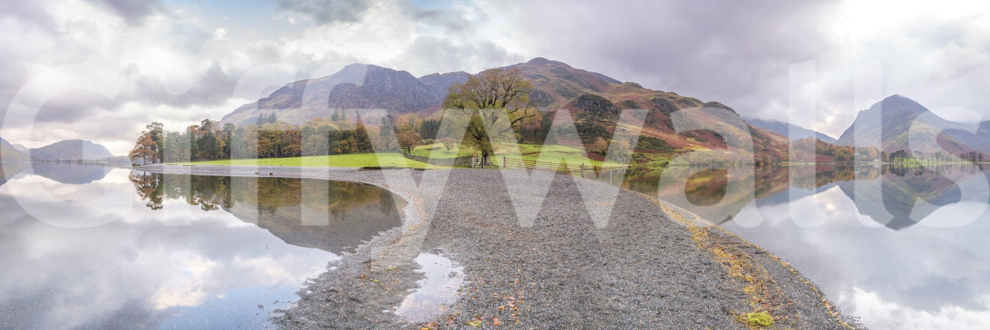 Reflective water surface.

