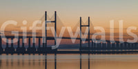 Severn Bridge at Dusk majestic architecture wallpaper masterpiece.