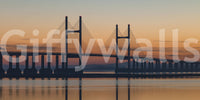 Severn Bridge at Dusk majestic architecture wallpaper masterpiece.
