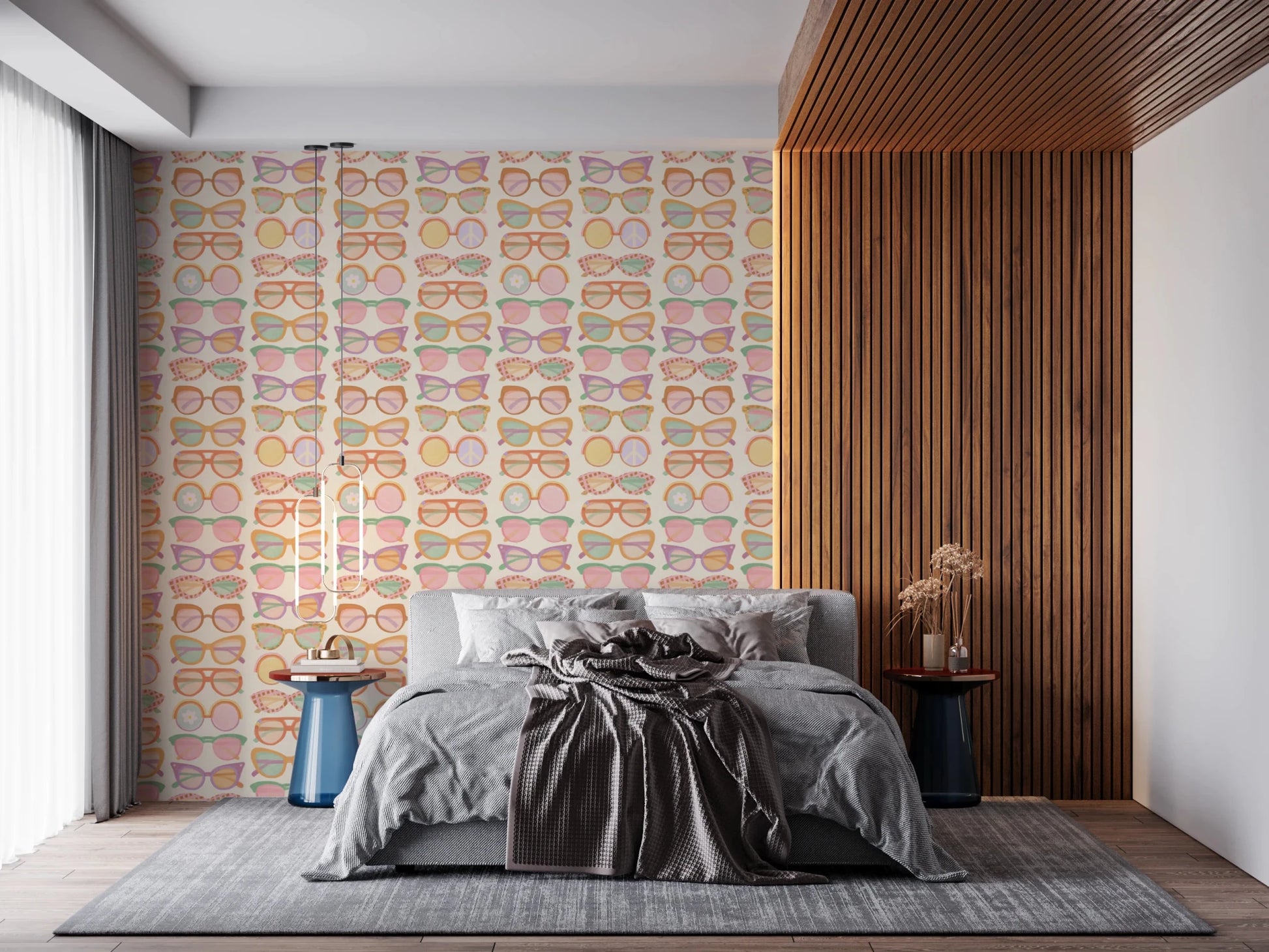 Shades of Cool - Mid - Mod Summer Muted Tones Wallpaper⁠