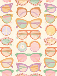 Shades of Cool - Mid - Mod Summer Muted Tones Wallpaper⁠