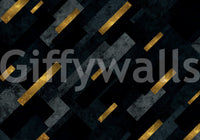 Shimmering stars and shooting stars in night sky mural

