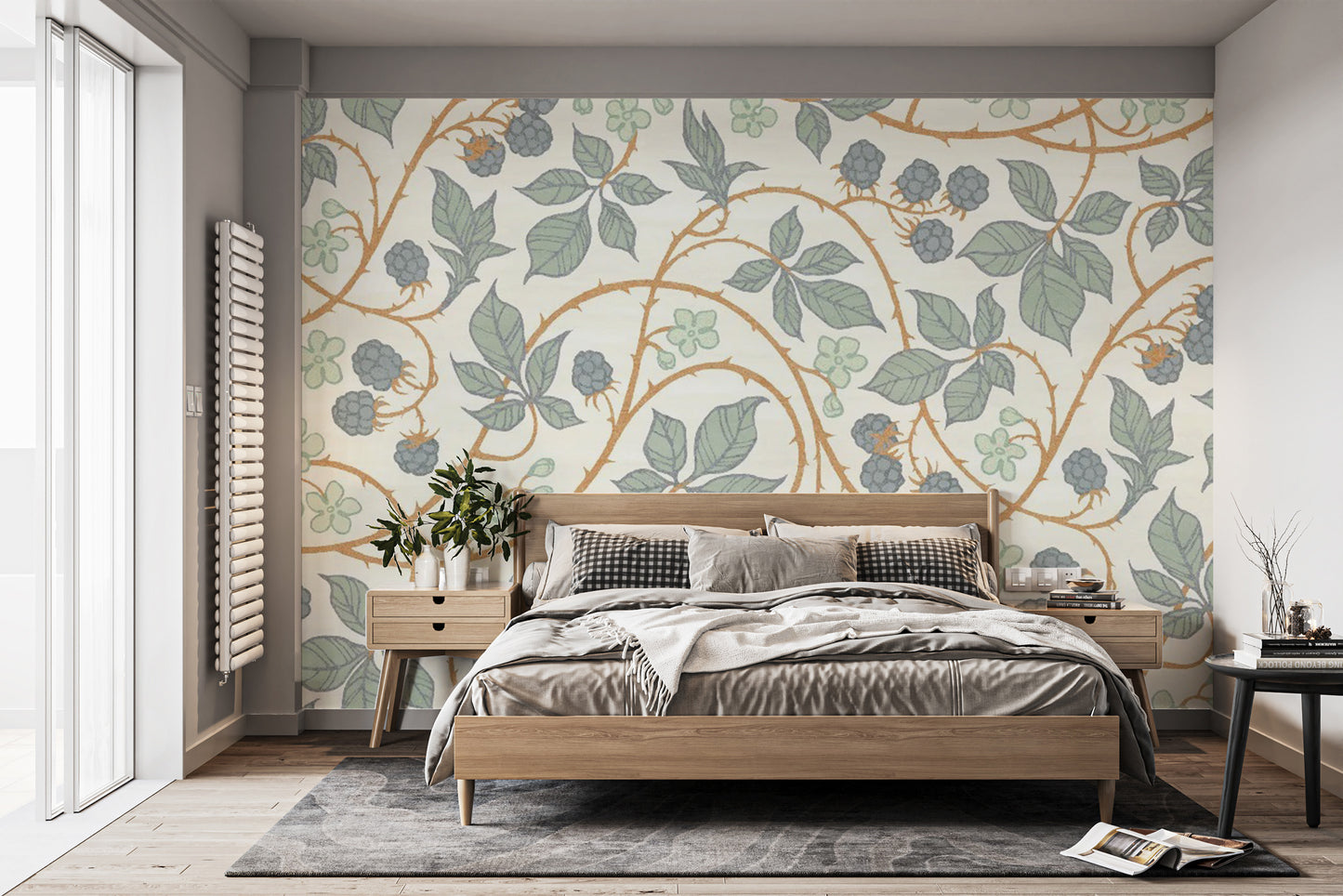 Blackberry leaves wallpaper, colorful and trendy
